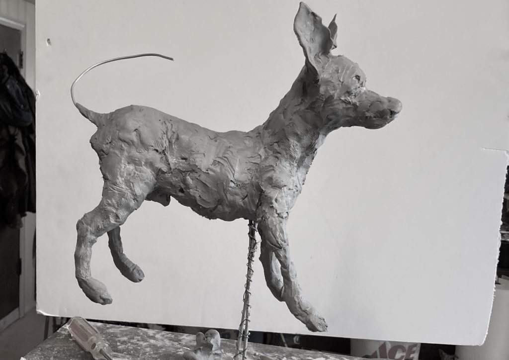 Standing Chihuahua in Clay