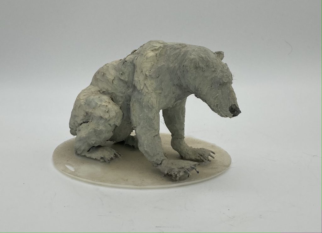 Polar Bear Playing in Clay